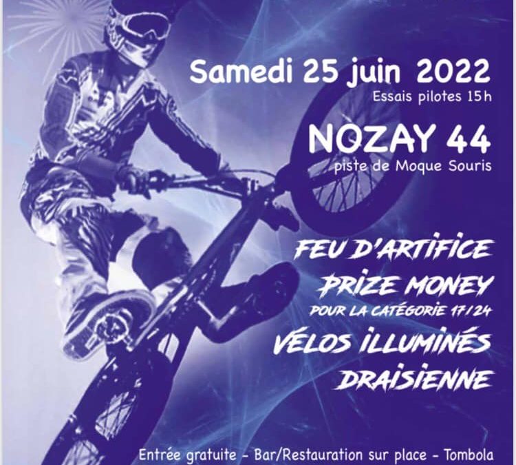 compétition BMX en semi-nocturne à Nozay