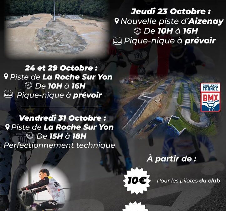 Entrainements et stages club octobre 2025